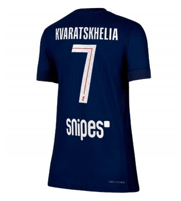 Paris Saint-Germain Khvicha Kvaratskhelia #7 Replik Heimtrikot Damen 2025-26 Kurzarm